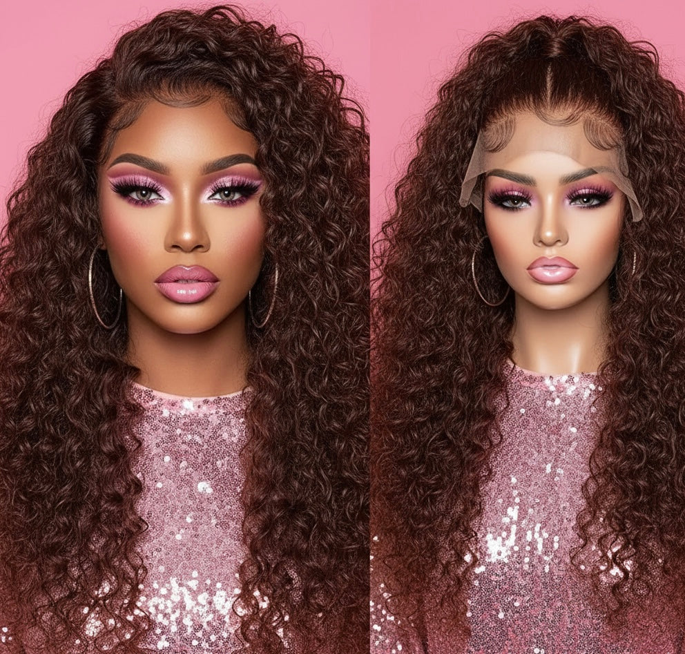 Brazilian Water Curly Glueless Wear and Go Loose Deep Wave
HD Human Hair Lace Wig - Full 13x4 Coverage & Pre-Plucked Natural Hairline - only 36 inch length available ***