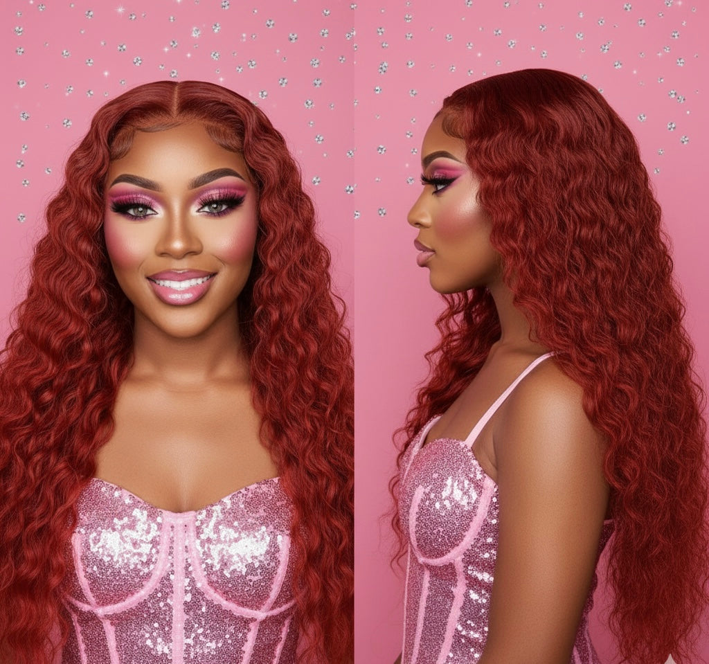 Brazilian Water Curly Glueless Wear and Go Loose Deep Wave
HD Human Hair Lace Wig - Full 13x4 Coverage & Pre-Plucked Natural Hairline - only 36 inch length available ***