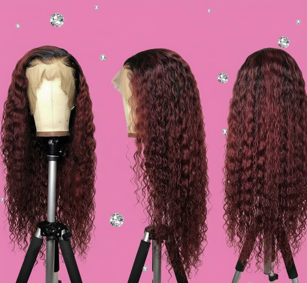 Brazilian Water Curly Glueless Wear and Go Loose Deep Wave
HD Human Hair Lace Wig - Full 13x4 Coverage & Pre-Plucked Natural Hairline - only 36 inch length available ***