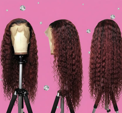 Brazilian Water Curly Glueless Wear and Go Loose Deep Wave 
HD Human Hair Lace Wig - Full 13x4 Coverage & Pre-Plucked Natural Hairline - only 36 inch length available ***